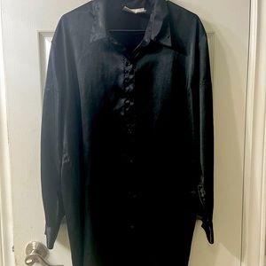 Oversized Satin shirt dress/Night shirt